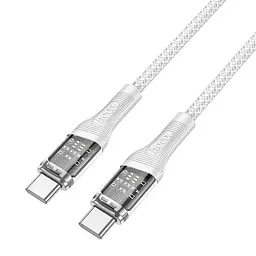 Дата кабель Hoco U111 Discovery Edition Type-C to Type-C 60W (1.2m) Grey - мініатюра 3
