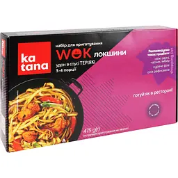 Набір для приготування локшини Katana WOK Пшенична Удон в соусі теріякі 475 г - мініатюра 2