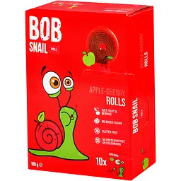 Фруктові яблучно-вишневі цукерки Bob Snail Roll 100 г (10 шт. х 10 г) - мініатюра 4