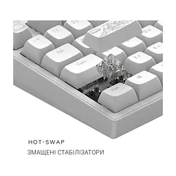 Клавіатура Dark Project ALU81 Terra Nostra PBT RGB Mech G3MS Moonstone White (DPKB_NOSTRA_81_ANSI_WHITE_UA) - мініатюра 9