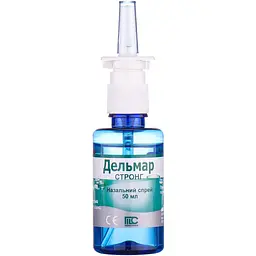 Спрей для носа Medochemie Дельмар Стронг гіпертонічний розчин морської води для очищення та зволоження порожнини носа 50 мл (263.0080) - мініатюра 5