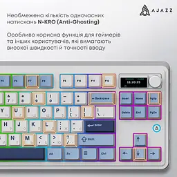 Клавіатура Ajazz AK870 Plus Murad Switch Blue/White/Dark Blue [AK870-MU-BWD] [142207] - мініатюра 11