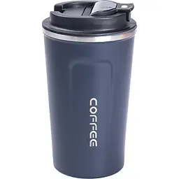 Термочашка Coffee 380 мл з датчиком температури, синій Yiwu HPGM5821BL - мініатюра 3