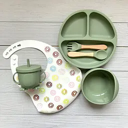 Силіконовий посуд RNSH img_e9977 колір хакі ПРЕМІУМ якість Супер