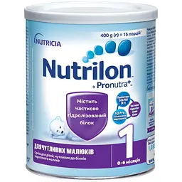 Суха молочна суміш Nutrilon 1 для чутливих дітей 400 г