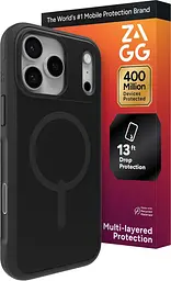 Оригінальний протиударний чохол для iPhone 17 Pro ZAGG Gear4 Sedona MagSafe KS Black з підставкою