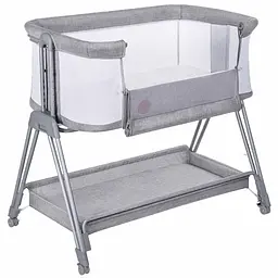 Ліжечко приставне Lionelo Luna Grey Concrete, сіре (LO-LUNA GREY CONCRETE) - мініатюра 2