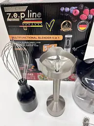 Занурювальний блендер Zepline ZP-143 5 в 1, 1500 Вт, чорний - мініатюра 8