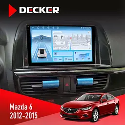Штатна магнітола Mazda 6 2012-2015 Decker D9-010 6x128, DSP, 4G, 2K Decker (НФ-00004722)