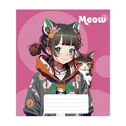 Зошит Школярик Kawaii 48 аркушів клітинка (048-3302K), в асортименті - мініатюра 4