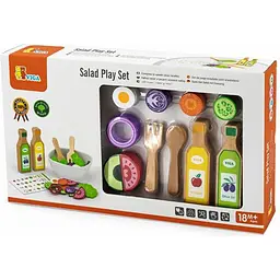 Іграшкові продукти Viga Toys Набір для салату з дерева (51605) - мініатюра 2