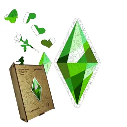 Дерев'яний фігурний пазл puzzlean Паламбоб, А3, Картонна коробка 200 елементів