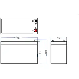 Акумуляторна батарея AGM Green Cell VRLA 12V 9Ah для ИБП (AGM06) - мініатюра 6