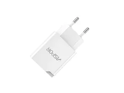 Мережевий зарядний пристрій Aspor A826 PD (20 W/USB/Type-C) White - мініатюра 4