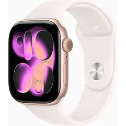 Смарт-годинник Apple Watch Series 11 GPS 46mm Rose Gold Aluminium Case with Light Blush Sport Band - S/M (MEV64RK/A)