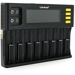 ЗУ універсальне Liitokala Lii-S8, АЗУ+СЗУ, 8 каналів, LCD дисплей, підтримує Li-ion, Ni-MH та Ni-Cd AA(R6), ААA(R03), AAAA, С(R14)