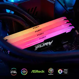Модуль пам'яті для комп'ютера DDR4 8GB 3200 MHz Beast RGB Kingston Fury (ex.HyperX) (KF432C16BB2A/8WP) - мініатюра 8