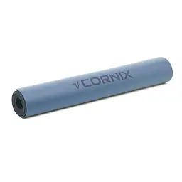 Килимок спортивний Cornix PU 183 x 68 x 0.4 см для йоги та фітнесу XR-0319 Blue - мініатюра 5