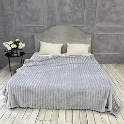 Плед полуторний Шарпей 150*200 см. Світло-сірий Colorful Home - мініатюра 3