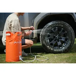 Душ портативний Flextail Tiny Shower Bucket (TSB-700) 20л - з електро насосом - помаранчевий - мініатюра 5