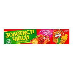 Чипси Золотисті зі смаком курки гриль 100 г (131888) - мініатюра 2