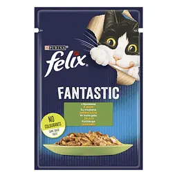 Вологий корм для котів Felix Fantastic з кроликом в желе 85 г