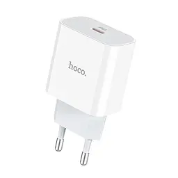 Мережевий зарядний пристрій Hoco C76A Plus Speed source PD20W charger білий
