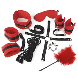 Набір БДСМ Art of Sex - Soft Touch BDSM Set, 9 предметів, Червоний - мініатюра 2