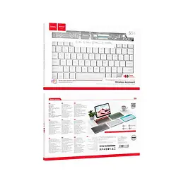 Клавіатура HOCO Transparent Discovery edition wireless BT keyboard S55 (тільки англійська) чорна - мініатюра 6