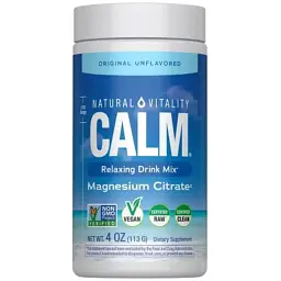 Вітамінно-мінеральний комплекс Natural Vitality Магній у порошку, 350 мг, без ароматизаторів, CALM, Magnesium Suppl (PTG00000)