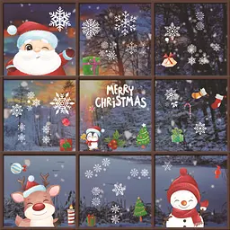 Набір новорічних наклейок на вікно Happy New Year 3 9124 20×30 см 8 аркушів - мініатюра 2