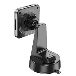 Автотримач з БЗП Hoco HW16 Speed (center console) Black / Metal gray - мініатюра 5