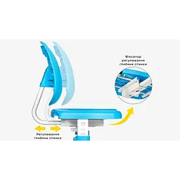 Комплект меблів Evo-kids Evo-06 Ergo Blue: стіл+стілець (Evo-06 Ergo BL) - мініатюра 4
