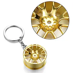 Брелок металевий Rexxon Wheel у формі колісного диска Золотий (4260404116868) - мініатюра 4