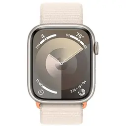 Apple Watch Series 9 GPS 45mm Starlight Aluminium with Starlight Sport Loop MR983 - мініатюра 2