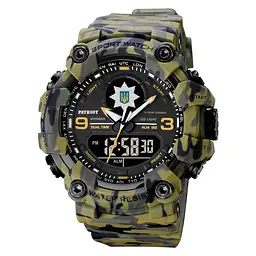 Наручний годинник чоловічий 001CMGRPO Поліція Зелений камуфляж + Коробка. Patriot acs0031080 - мініатюра 5
