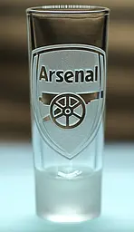 Скляна чарка 60мл ФК Арсенал Arsenal з гравіюванням подарунок для фаната футбольна стопка