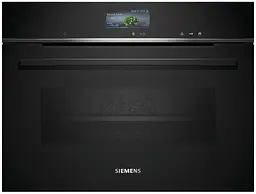 Siemens Духова шафа електрична компактна, 47л, A+, дисплей, конвекція, чорний
