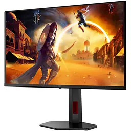 TFT 26.5" AOC Q27G4SDR, QD-OLED, 360Hz, 0,3ms, 2xHDMI, DP, USB-hub, HAS, Pivot, чорно-червоний - мініатюра 3