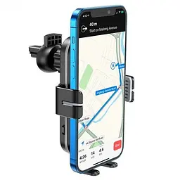 Автотримач з бездротовою зарядкою HOCO CA80 black - мініатюра 7