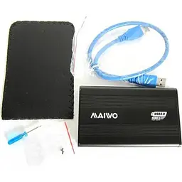 Кишеня зовнішня Maiwo K2501A-U3S 2.5" USB 3.0 black - мініатюра 3