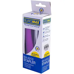 Степлер Buromax Rubber Touch пластиковий №24/6, 26/6, 20 аркушів фіолетовий (BM.4202-07) - мініатюра 2