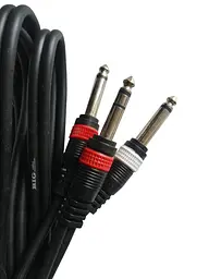 Готовый аудио кабель Jack 6,3 stereo — 2xJack 6,3 mono BIG YC004 5м - мініатюра 1