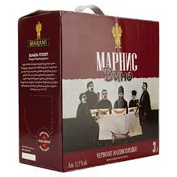 Вино Marani Марніс, червоне, напівсолодке, 3 л - мініатюра 2