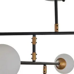 Люстра Brille молекула стельова в зал E27 60W BK (BL-906C/6) - мініатюра 7