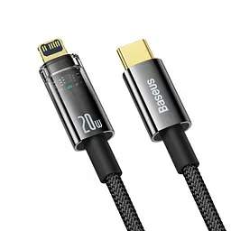 Кабель Baseus Explorer Series Auto Power-Off USB-C Fast Charging to Lightning 20W 1m Black (CATS000001) [75258] - мініатюра 2