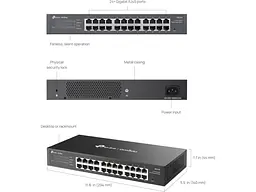 Комутатор TP-LINK Omada ES224G - мініатюра 6