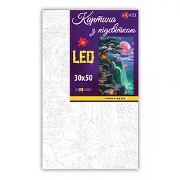 Картина за номерами Santi Рожевий місяць 30х50 см LED підсвітка (956554) - мініатюра 2
