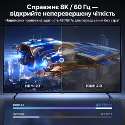 Кабель HDMI UGREEN HD188 2.1 кутовий 90° 8K 60 Гц 3 м чорний (85242) - мініатюра 5