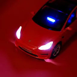 Колекційна металева модель автомобіля Автопром Tesla Model 3 з інерцією, світлом та звуком 1:24 - мініатюра 5